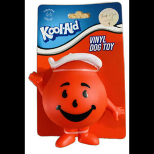 Brand New Kool-Aid Squeak Vinyl Dog Toy. Quality Vinyl. Red, Squeaker, NEW￼￼